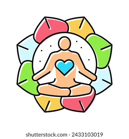 holistic healing mental health color icon vector. holistic healing mental health sign. isolated symbol illustration