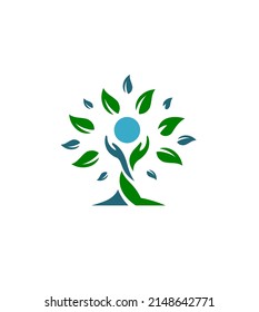Logo-Design für ganzheitliche Gesundheit, Vektorgrafik
