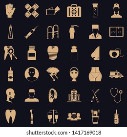 Holistic icons set. Simple set of 36 holistic vector icons for web for any design