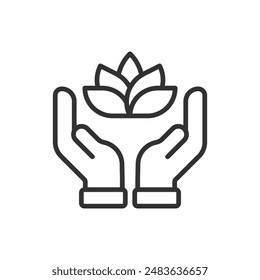 Holistic, in line design. Holistic, wellness, balance, healing, natural, harmony, mindfulness on white background vector. Holistic editable stroke icon.