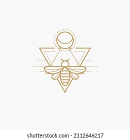 Holistic logo. Bee in the triangle.