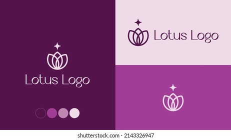 holistic lotus logo minimalist design