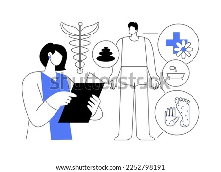 Holistic medicine abstract concept vector illustration. Alternative natural medicine, holistic mental therapy, whole body treatment, health practice, disease, integrative doctor abstract metaphor.