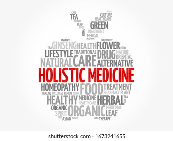 Holistic medicine apple word cloud, health concept background
