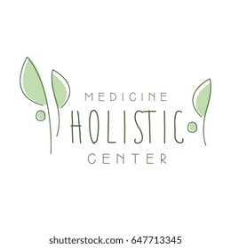 Holistic medicine center logo symbol vector Illustration