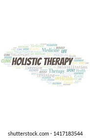 Holistic Therapy word cloud. Wordcloud made with text only.