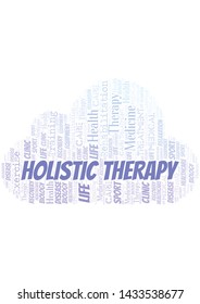Holistic Therapy word cloud. Wordcloud made with text only.