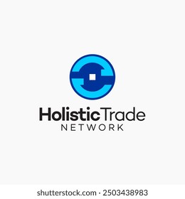 Holistic trade net work logo design ideas business name editable vector template  royalty free image