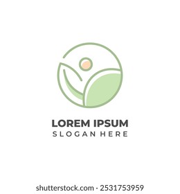 Holistic Wellness Logo with Person Inside Circle