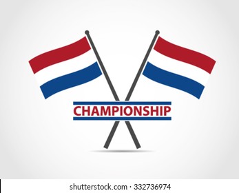 Holland Crossed Flag Emblem Championship