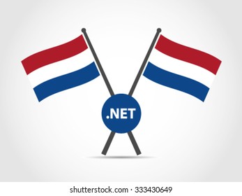 Holland Crossed Flag Emblem Network Web