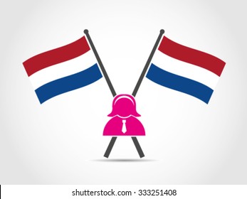 Holland Dutch Flag Emblem Woman Politician