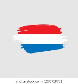 holland flag with brush effect,  Netherlands