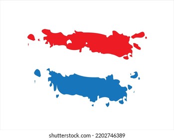 holland flag made from brush stroke , splash style , vector illustration 