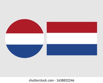 holland flat flag isolated on white background