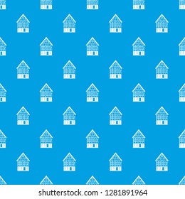 Holland house pattern vector seamless blue repeat for any use