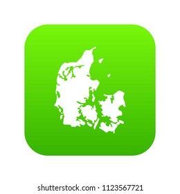 Holland icon green vector isolated on white background