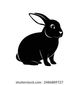 Holland Lop Silhouette Vector Design EPS