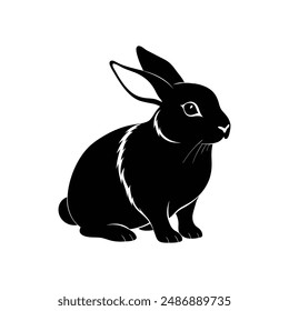 Holland Lop Silhouette Vector Design EPS