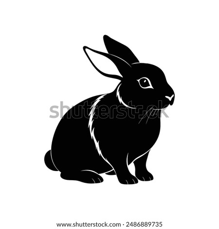 Holland Lop Silhouette Vector Design EPS