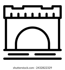 Holland national edifice icon outline vector. Urban metropolis structure. Amsterdam building heritage