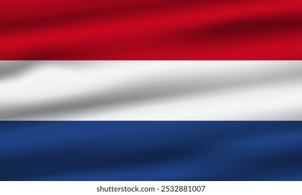 Holland national flag 3d waving background