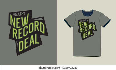 holland new record deal,t-shirt design fashion vector 
