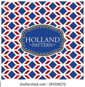 Holland pattern - Seamless Background texture and emblem with the colors of the flag of Holland