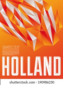 Holland - Vector geometric background - modern flag concept - Holland colors