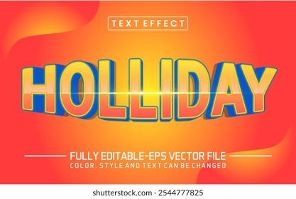 Holliday font Text effect editable