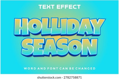 Holliday season editable text effect
