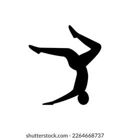 Hollow Back Break Dance Move Silhouette