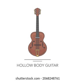 Hollow body guitar outline