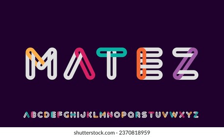 hollow bold capital alphabet letter logo design