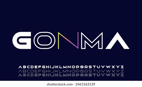 Hollow bold capital alphabet letter logo design