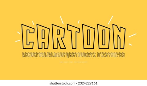Hollow decorative sans serif font. Letters and numbers for emblem and logo design 
