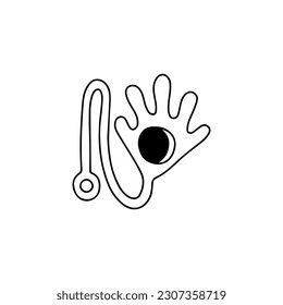 hollow hand illustration vector concept