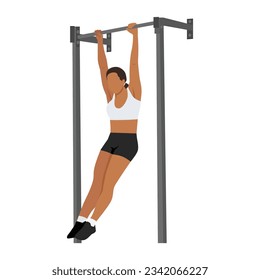 hollow hang. Flat vector illustration isolated on white background