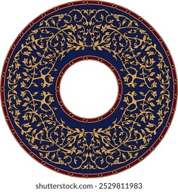Hollow Islamic golden plant ornament for writing texts and setting them as a suitable background