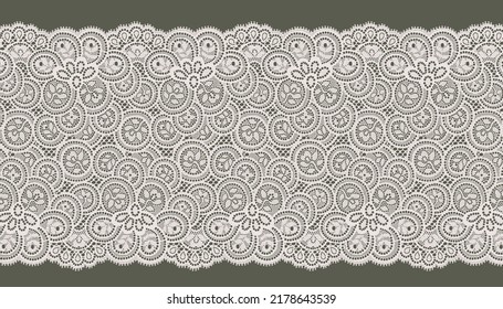 Hollow Round and Sector Lace Fabric Trim.