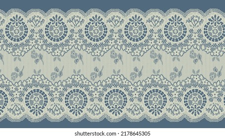 Hollow Round and Sector Lace Fabric Trim.
