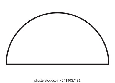 Halbkreis-Symbol mit dünner Schlagform