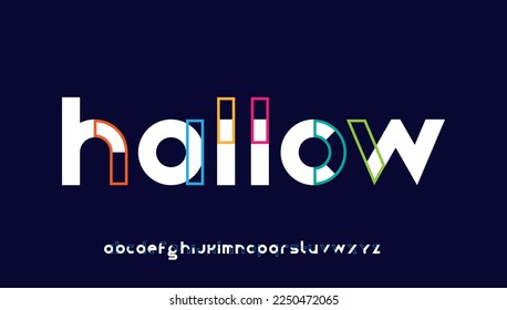 hollow stylish bold small alphabet letter logo design