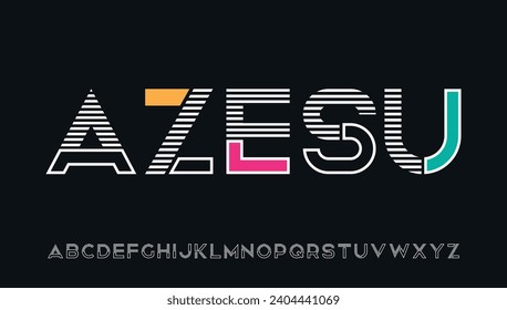 hollow stylish capital alphabet letter logo design