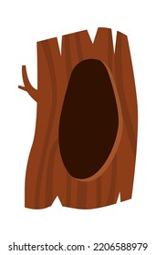 Hollow in a tree. Vector illustration