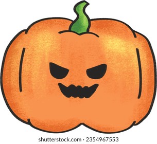 a hollowed pumpkin with openings cut to represent a human face, traditionally displayed at Halloween, often with a candle or other light inside.