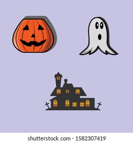 holloween Simple icon vector with shadow