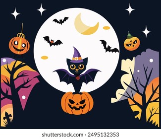 hollween bacground elements vector illustration 