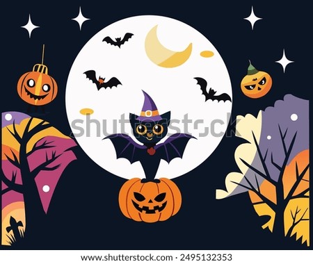 hollween bacground elements vector illustration 