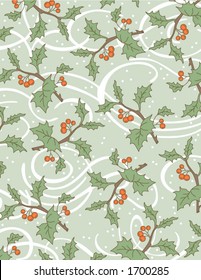 holly background scales to 8.5 x 11. vector image